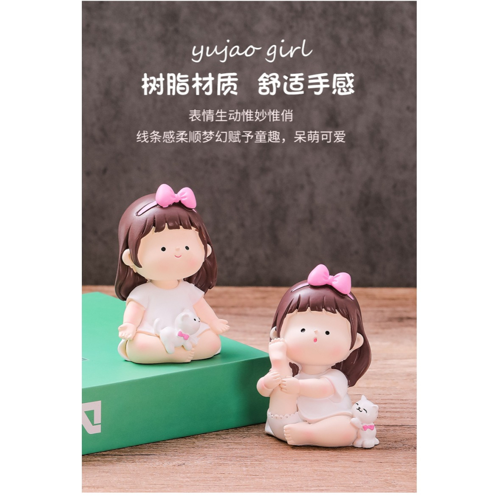 創意瑜伽女孩擺件減壓治癒系可愛卡通送閨蜜同事小禮物裝飾品擺設-細節圖10