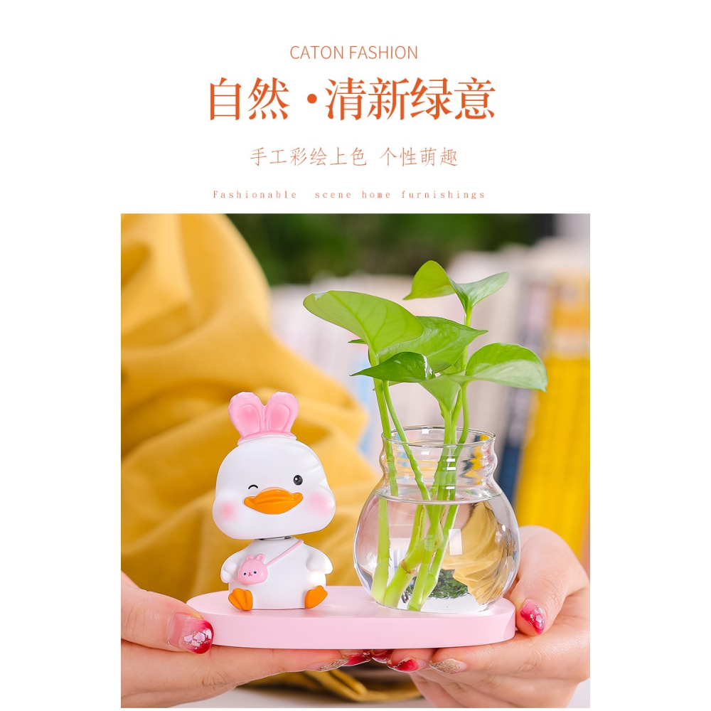 創意可愛鴨子擺件家居擺件飾品客廳電視櫃辦公室桌面小擺設裝飾品-細節圖10