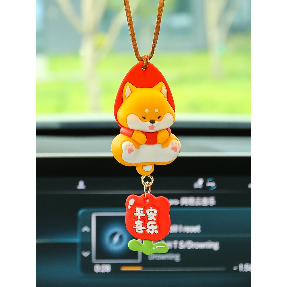 汽車掛件卡通狗車內吊飾裝飾品車載2022新款女生平安車上掛飾男士-細節圖3