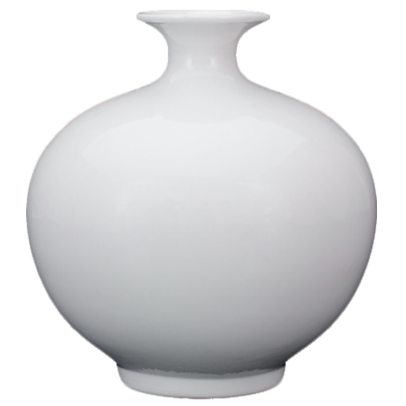 景德鎮陶瓷花瓶擺件現代簡約客廳桌子裝飾品插花大白胎白色小花瓶-細節圖2