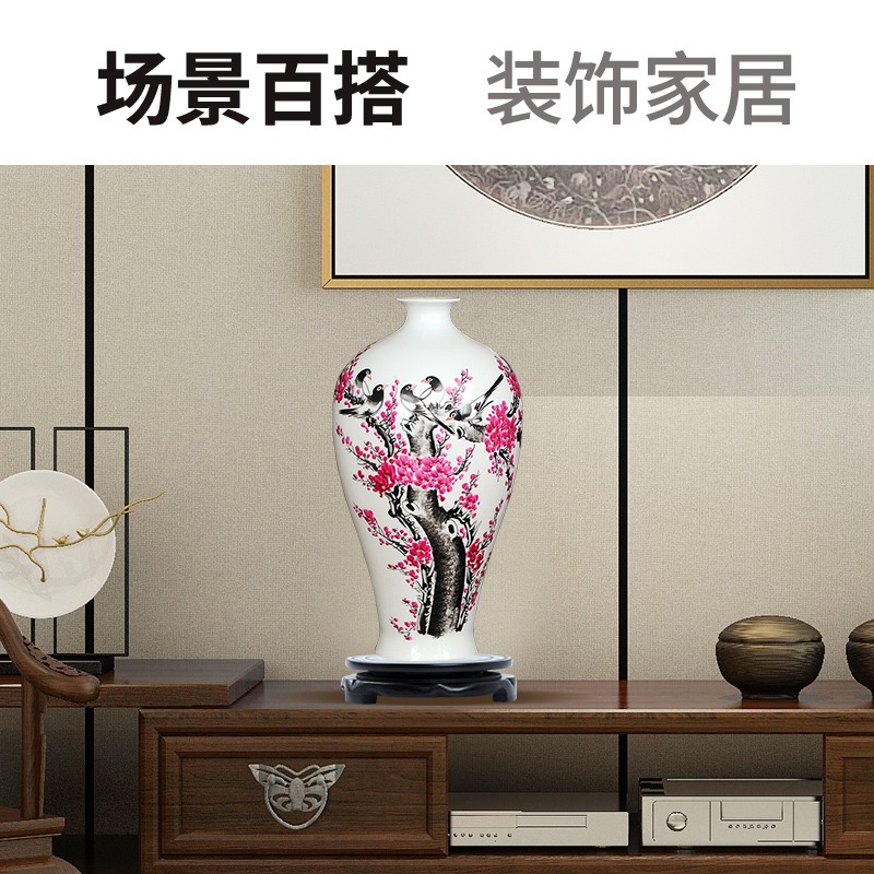 花盆底座亞光漆陶瓷花瓶擺件魚缸酒壇墊底墊子圓形可旋轉木質託盤-細節圖3