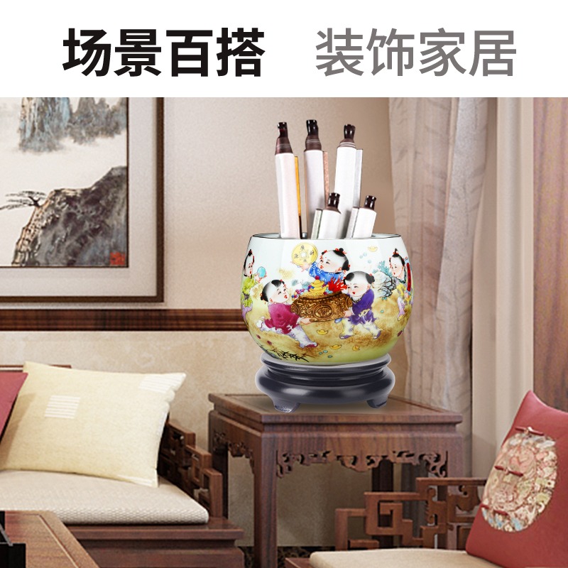 花盆底座亞光轉盤旋轉木盆景魚缸花瓶酒壇花架佛像墊底圓形託盤-細節圖3