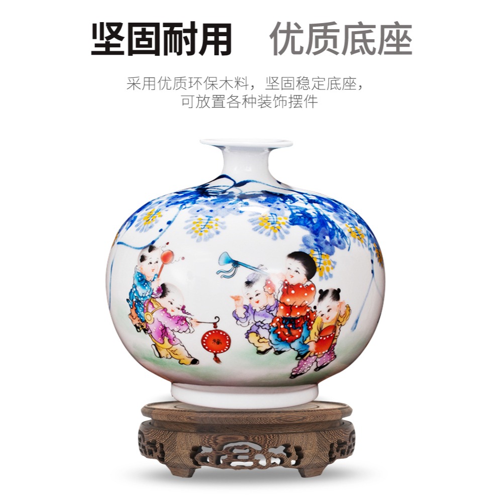 花盆底座實木木質缸架葫蘆擺件奇石魚缸花瓶墊底圓形木質托架託盤-細節圖10