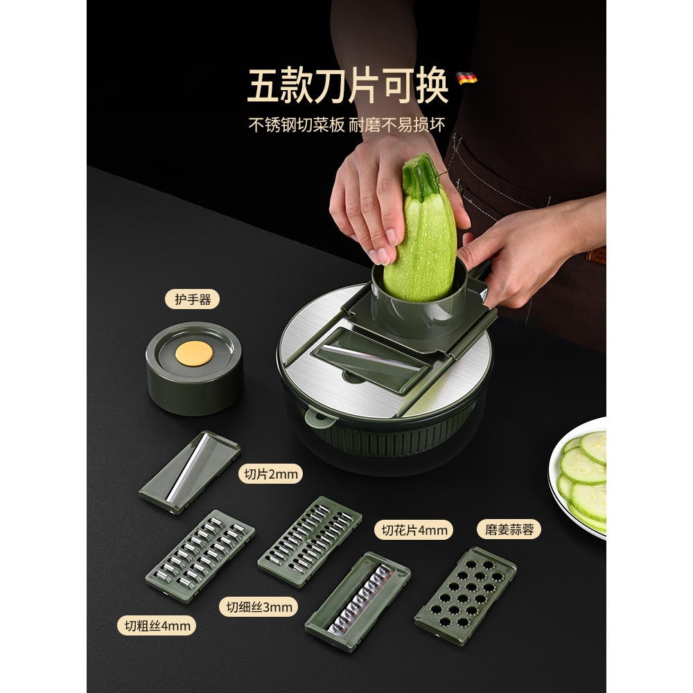 切菜神器家用廚房多功能土豆絲切絲神器削擦絲器刨絲器蘿卜切片機-細節圖2