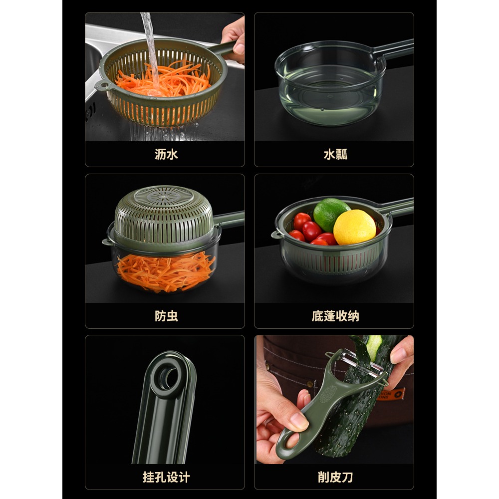 切菜神器家用廚房多功能土豆絲切絲神器削擦絲器刨絲器蘿卜切片機-細節圖5