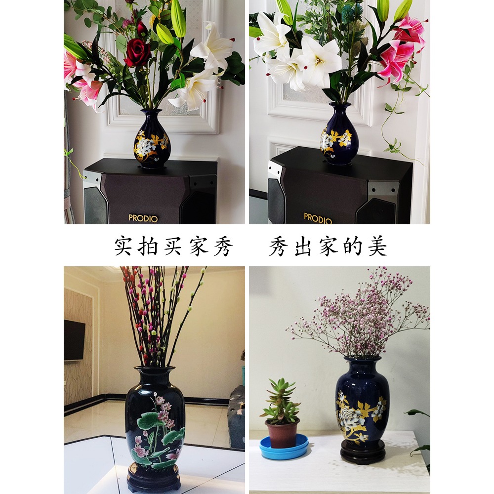景德鎮中式花瓶桌面乾花客廳花器水養插花擺件裝飾創意簡約小擺件-細節圖5