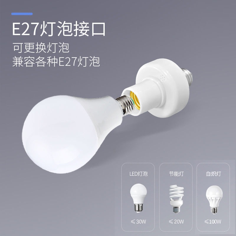 聲控開關E27螺口家用家居智能樓道節能明裝走廊光控感應燈座燈頭-細節圖3