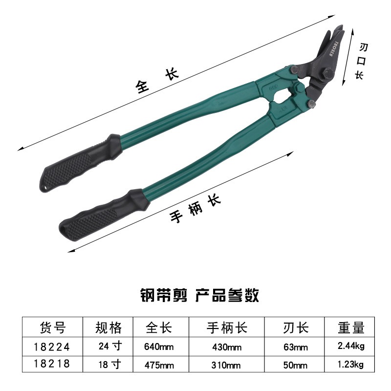 拓森18寸鋼帶剪剪刀可剪鐵皮冷軋帶鋼卷板打包帶鐵皮剪24寸鋼帶剪-細節圖3