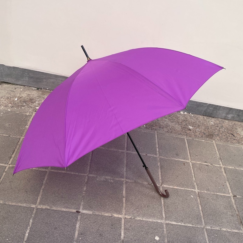 耐風構造~槁級感皮革傘柄素色款日本TANPO素色男女強拒水60cm雨傘-細節圖6