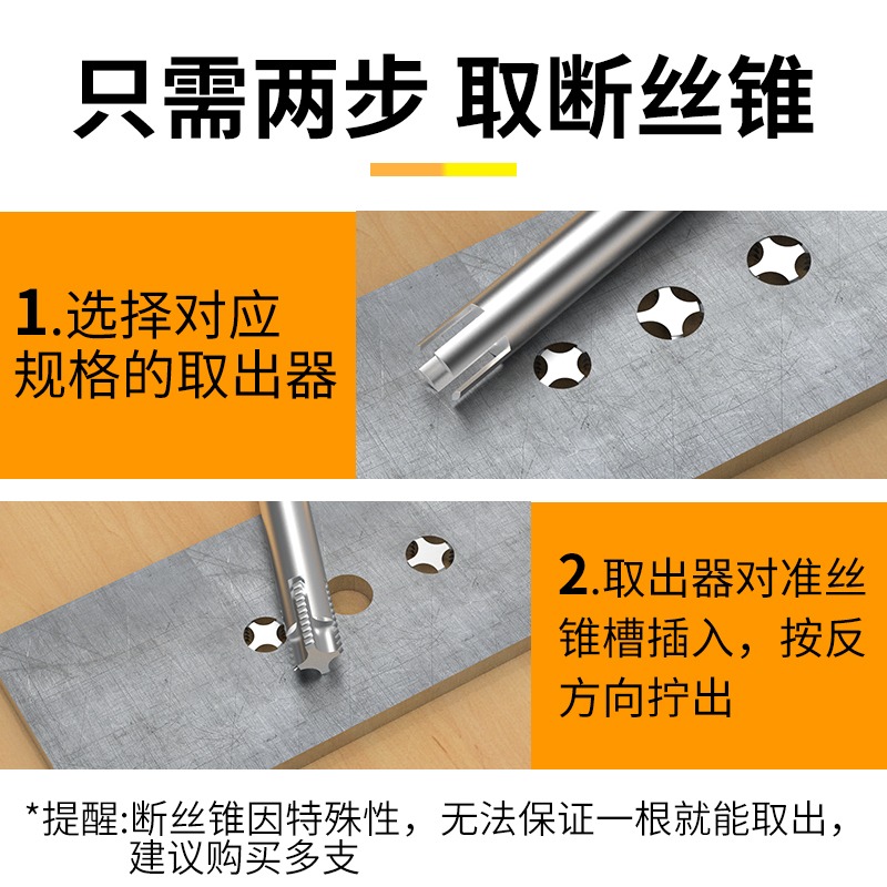 斷頭絲錐取出器高強度萬能取斷絲攻取絲器手動專用反牙絲錐取出器-細節圖3