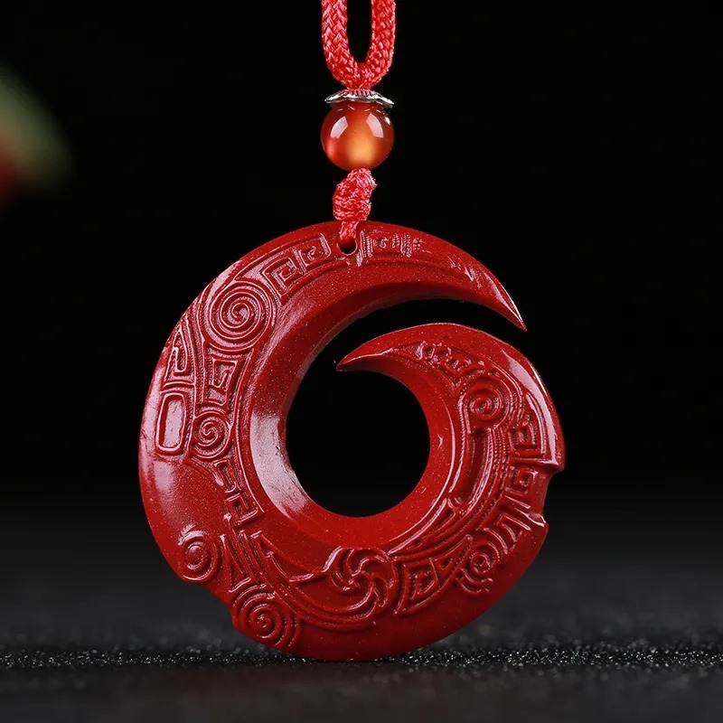 天然紫金砂吊墜平安硃砂轉運珠隨身飾品掛件觀音佛情侶款項鏈-細節圖4