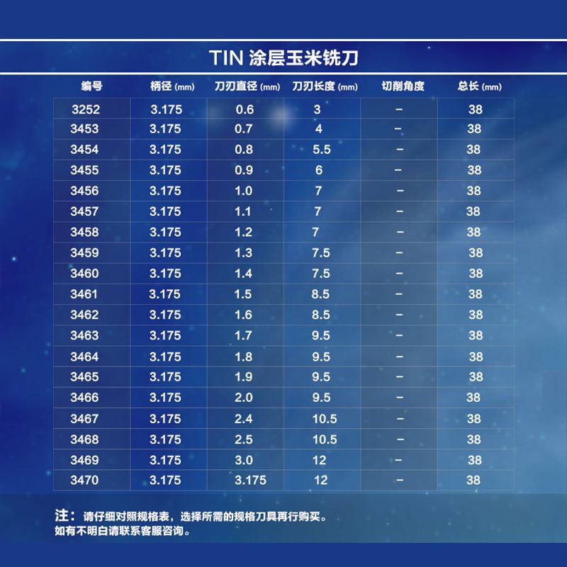 滬豪專業3.175鎢鋼TiN塗層PCB銑刀鑼刀電路板粗皮玉米銑刀立銑刀-細節圖3
