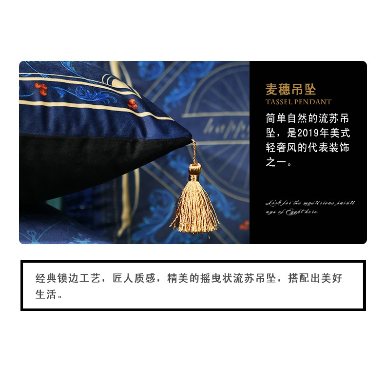 樸居抱枕美式復古絲絨靠墊歐式輕奢現代ins靠枕套沙發汽車樣板間-細節圖10