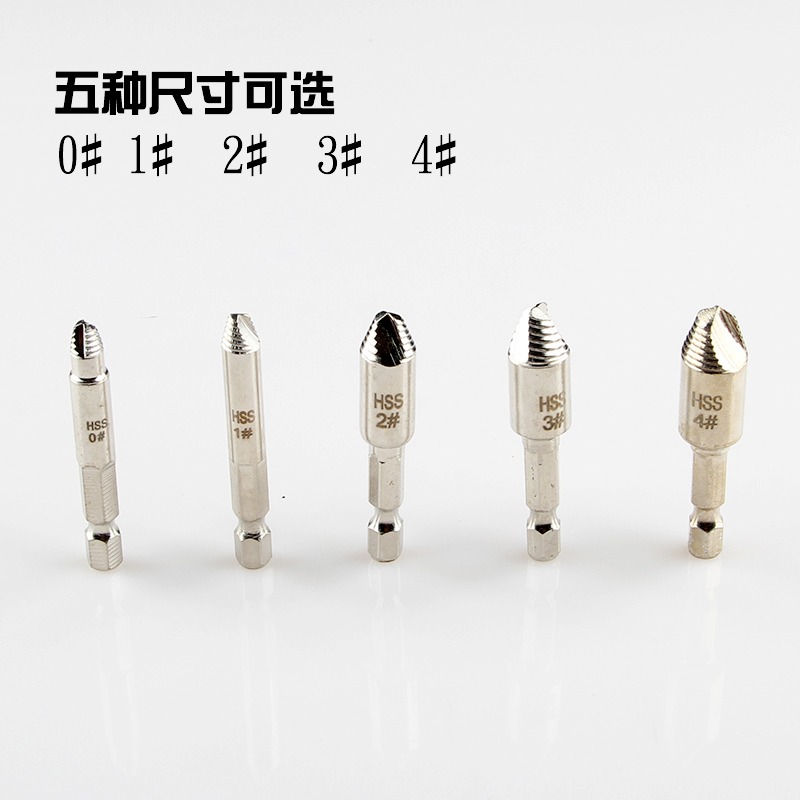 斷頭螺絲取出器滑絲滑牙取螺絲拆除工具六角柄快拆斷絲取絲器-細節圖2