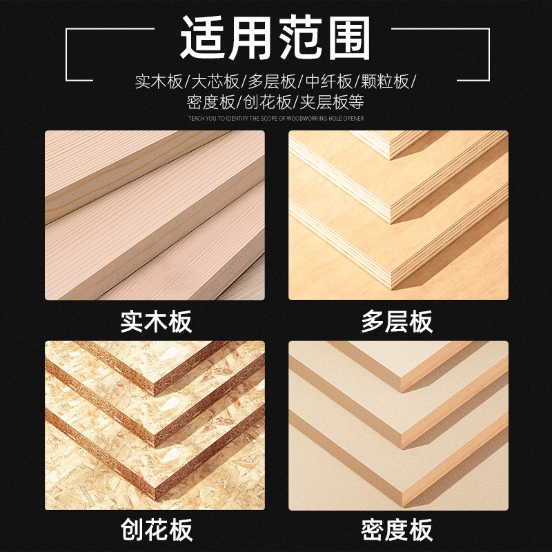 木工開孔器鉆頭木門裝鎖木板鉸鏈擴孔器加長木頭打孔神器工具大全-細節圖4