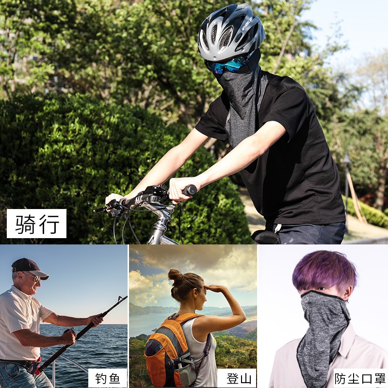 wheel up夏季冰絲頭套騎行面罩護臉防曬戶外運動裝備頭套男女-細節圖3