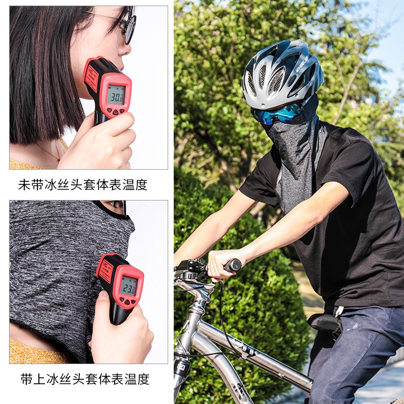 wheel up夏季冰絲頭套騎行面罩護臉防曬戶外運動裝備頭套男女-細節圖5
