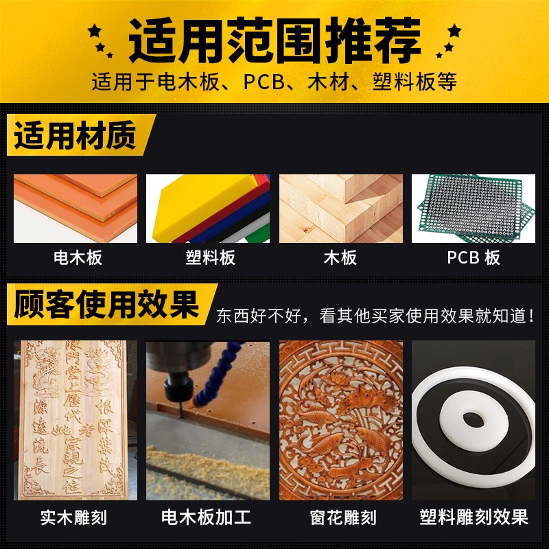 滬豪3.175專業鎢鋼雕刻機刀PCB銑刀鑼刀電路板開粗皮玉米銑刀0.3-細節圖4