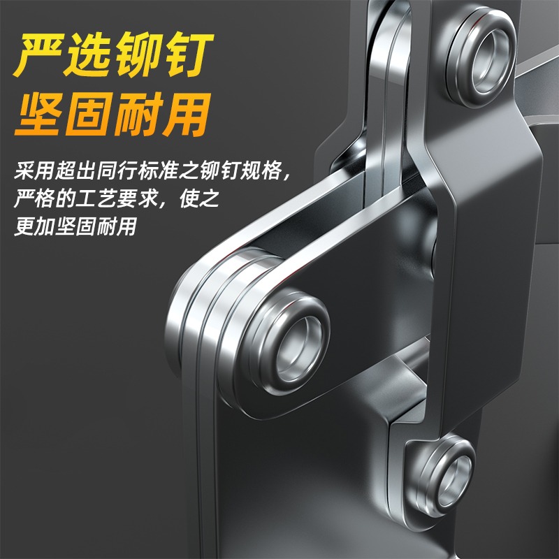 快速夾具水平式鎖緊壓鉗夾子固定器焊接工裝推拉頂壓緊器201C/304-細節圖3