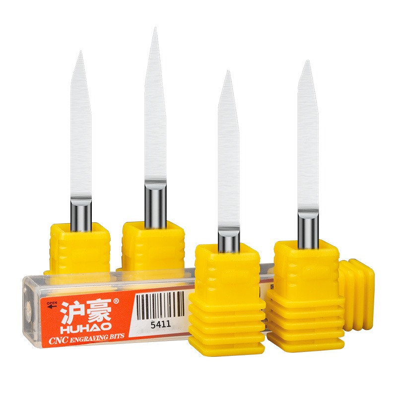 滬豪平底尖刀加長42mm錐度4MM雕刻尖刀數控精雕廣告雕刻機刀具-細節圖2