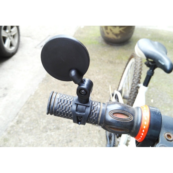 自行車後視鏡 廣角凸面鏡 單車反光鏡 山地車後視鏡 硅膠柄後視鏡-細節圖2