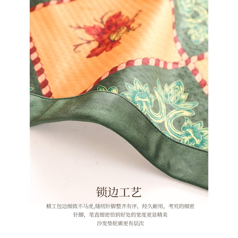 樸居歐式沙發墊高檔奢華復古美式皮沙發套罩巾厚防滑坐墊四季通用-細節圖5