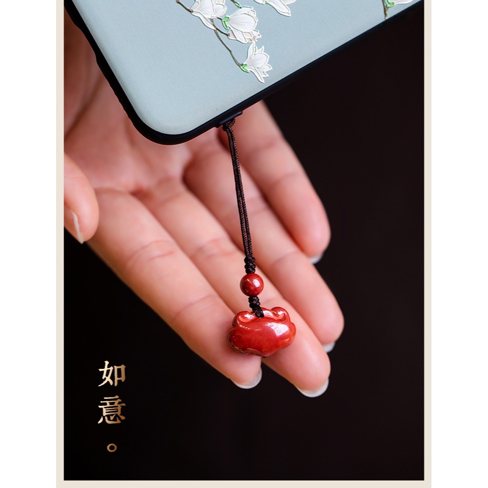 硃砂官方旗艦店情侶如意男女款個性吊墜項鏈手機鏈鑰匙扣掛件原創-細節圖7