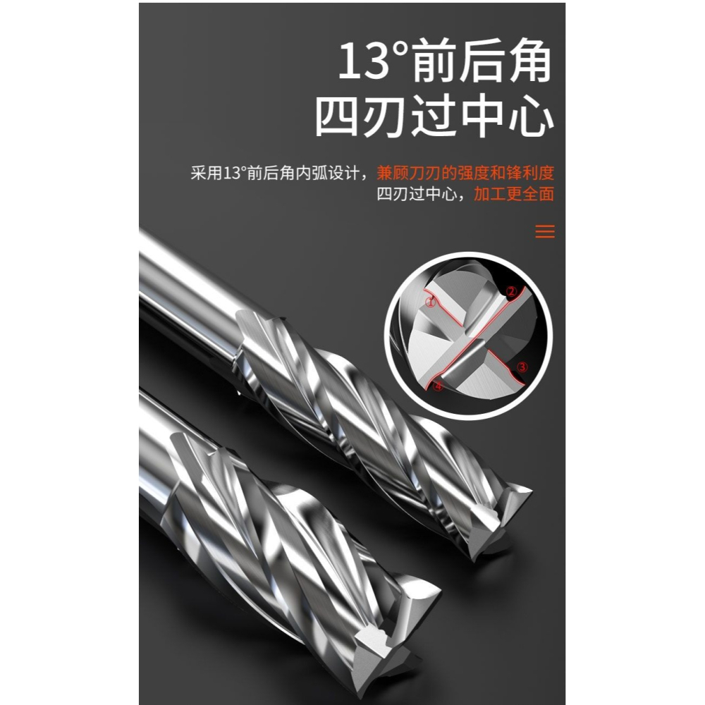 滬豪超硬白鋼銑刀4刃4F全磨過中心直柄立銑刀特加長高速鋼銑刀HSS-細節圖9