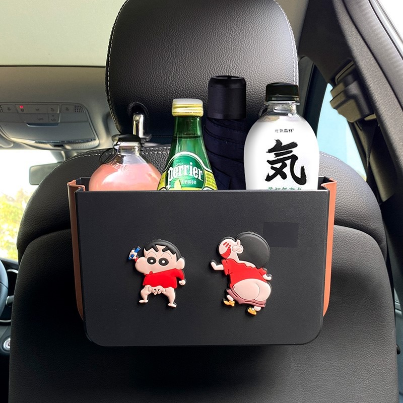 車載置物盒車用多功能汽車折疊垃圾桶袋椅背掛式收納箱雜物盒創意-細節圖5
