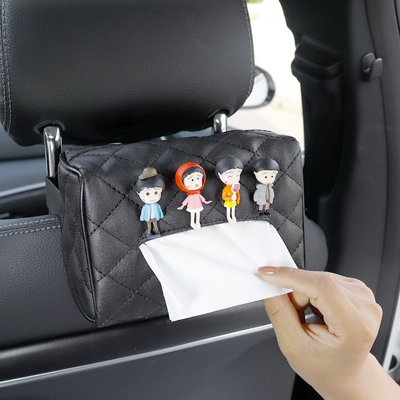 奔馳車載紙巾盒E300lC級gla椅背c260l掛式E260車內用品glc抽紙盒-細節圖2