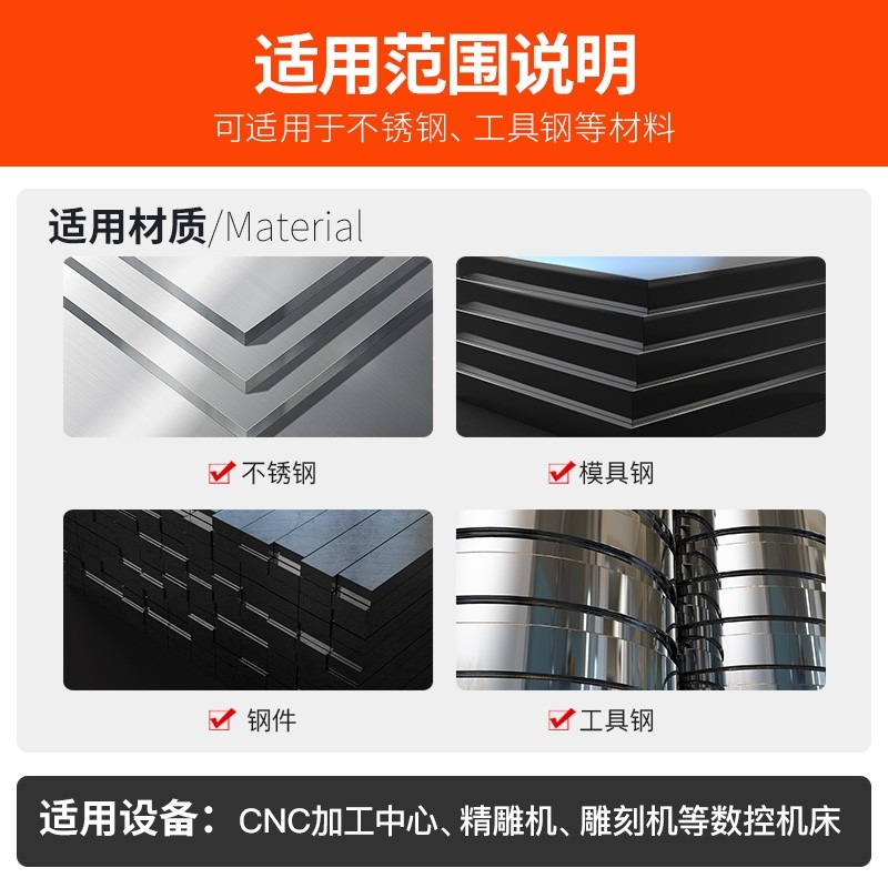 鎢鋼錐度刀高硬立銑刀合金斜度銑刀0.5度1度3度10度15度平底銑刀-細節圖4