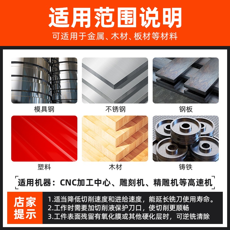 滬豪55/65度塗層鎢鋼球頭銑刀合金不銹鋼錐度立銑刀數控球刀球型-細節圖5