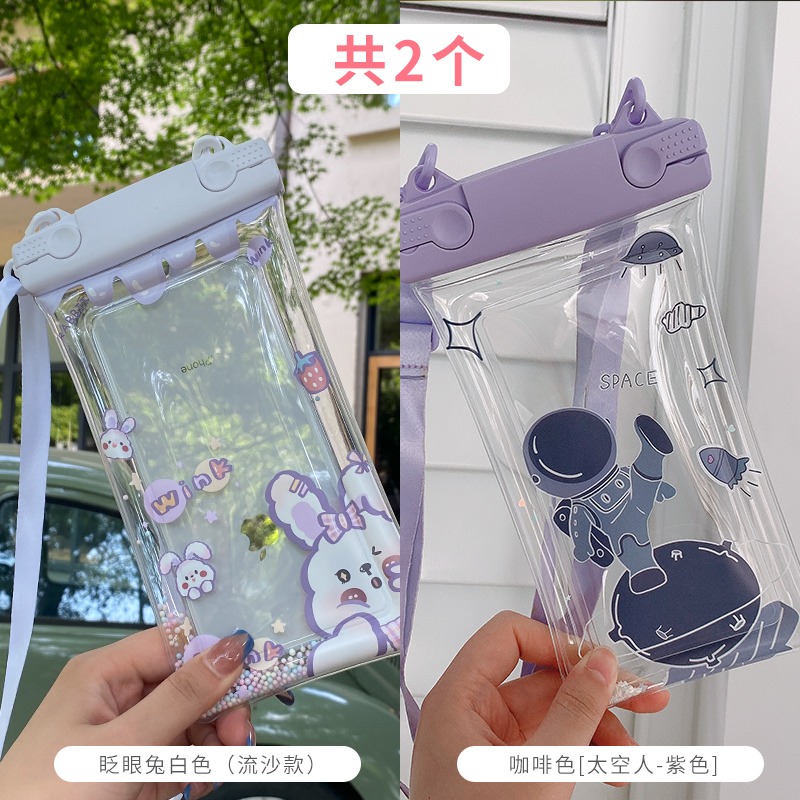 氣囊手機防水袋可觸屏拍照泳池海邊游泳密封潛水套漂流泡溫泉專用-細節圖8