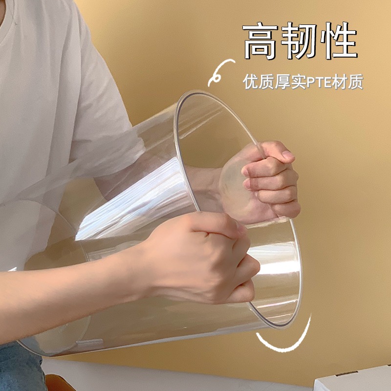 ins風透明垃圾桶家用客廳衛生間臥室高顏值網紅桌面大小號紙簍-細節圖5