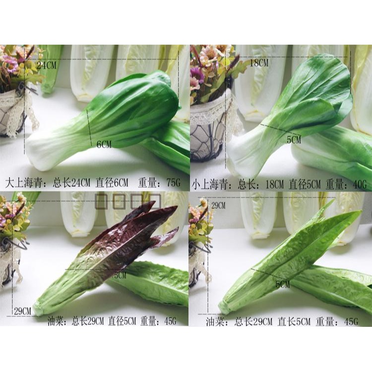 仿真大白菜蔬菜模型玩具假生菜絲黃苦青瓜西蘭花包菜蘑菇裝飾道具-細節圖3