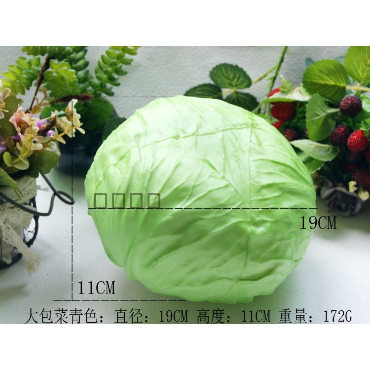 仿真大白菜蔬菜模型玩具假生菜絲黃苦青瓜西蘭花包菜蘑菇裝飾道具-細節圖6
