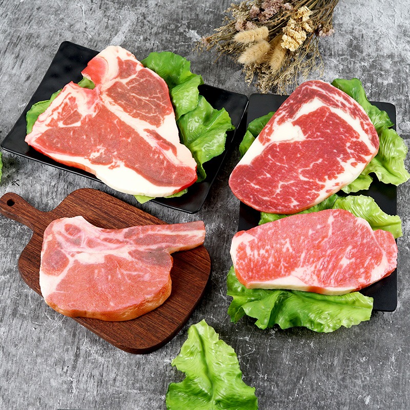 假生豬肉瘦肉牛肉道具PVC硬材質肉片仿真五花肉食物模型道具食品-細節圖4