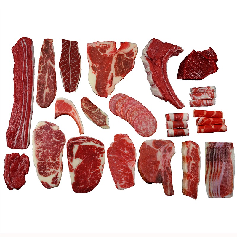 假生豬肉瘦肉牛肉道具PVC硬材質肉片仿真五花肉食物模型道具食品-細節圖5
