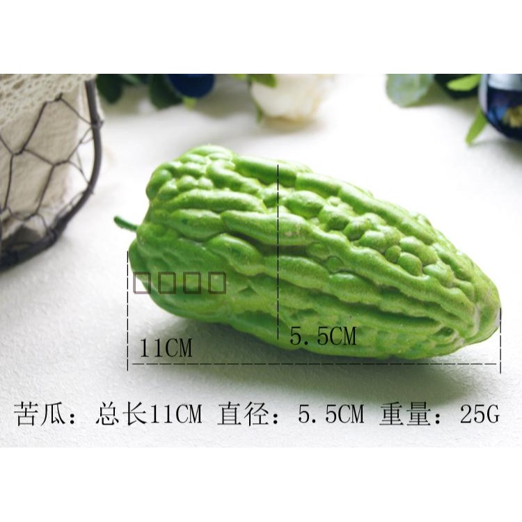 熱賣PU軟硅膠青瓜仿真蔬菜假白瓜涼苦瓜道具絲瓜小黃瓜成玩具模型-細節圖6