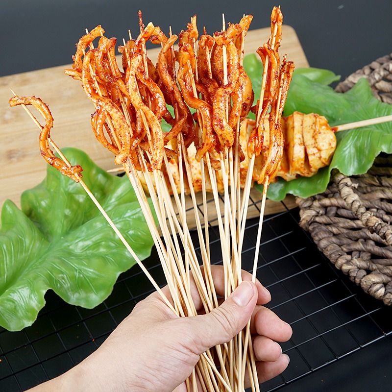 仿真油炸小串 燒烤串串模型 假食物燒烤串道具 鴨腸 鮮肉 羊肉串-細節圖2