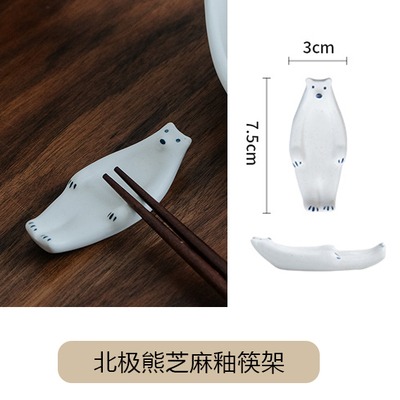 澤滕家  日式陶瓷碗可愛北極熊碗橢圓形沙拉碗白熊麪碗飯碗湯碗-細節圖10