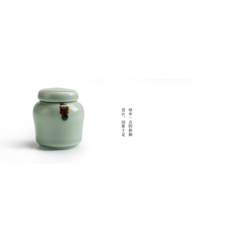 友尚迷你茶葉罐陶瓷便攜茶罐通用小存茶罐子拇指密封罐-細節圖8