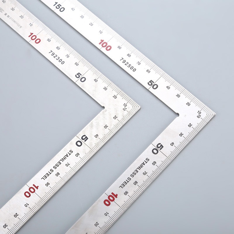拐尺 木工測量尺 150*300mm角度尺 300mm帶座角尺 500mm鋼角尺-細節圖2