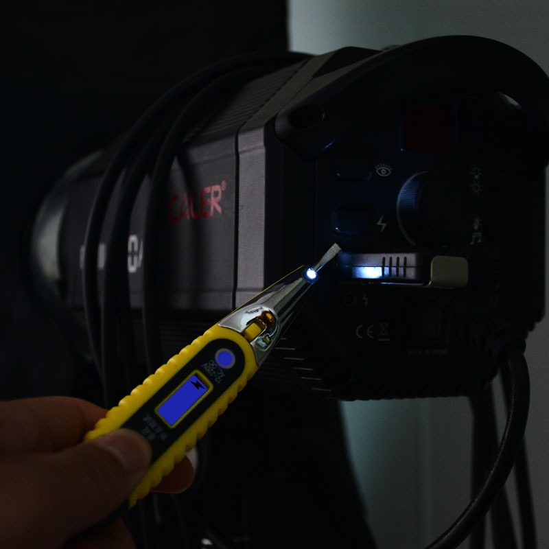 手持式數顯多用測電筆藍屏感應電筆LED燈帶燈感應測電筆-細節圖4