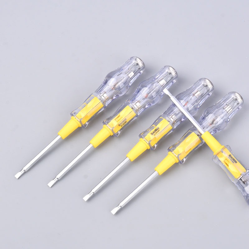 透明柄家用一字十字兩用測電筆 螺絲刀式兩用雙用測電筆 塑柄測電-細節圖4