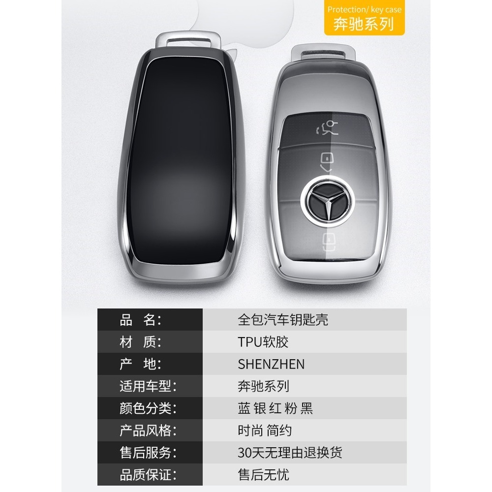20款新奔馳鑰匙套GLC260L殼GLS450扣E300L包A200L高檔S級男女A180-細節圖5