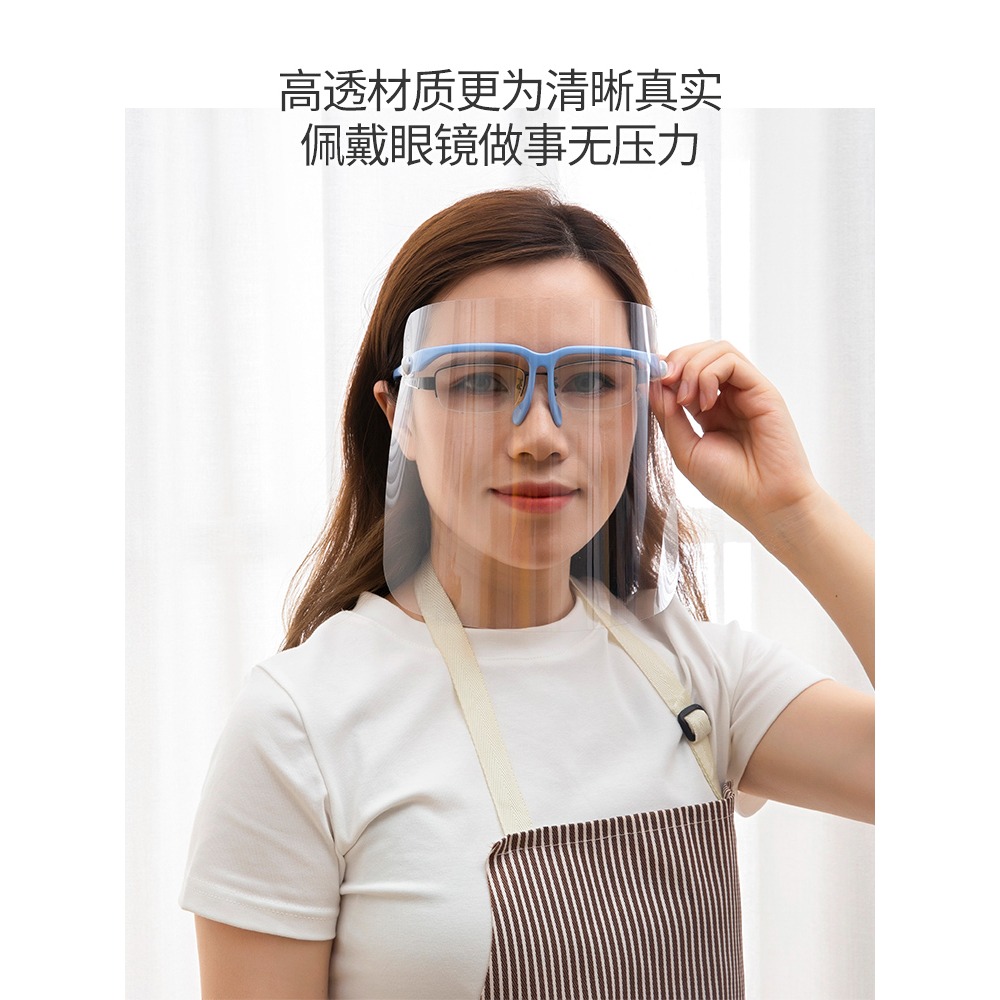 廚房炒菜防油煙防油濺面罩全臉防護女士防煙透明做飯燒菜面具神器-細節圖3