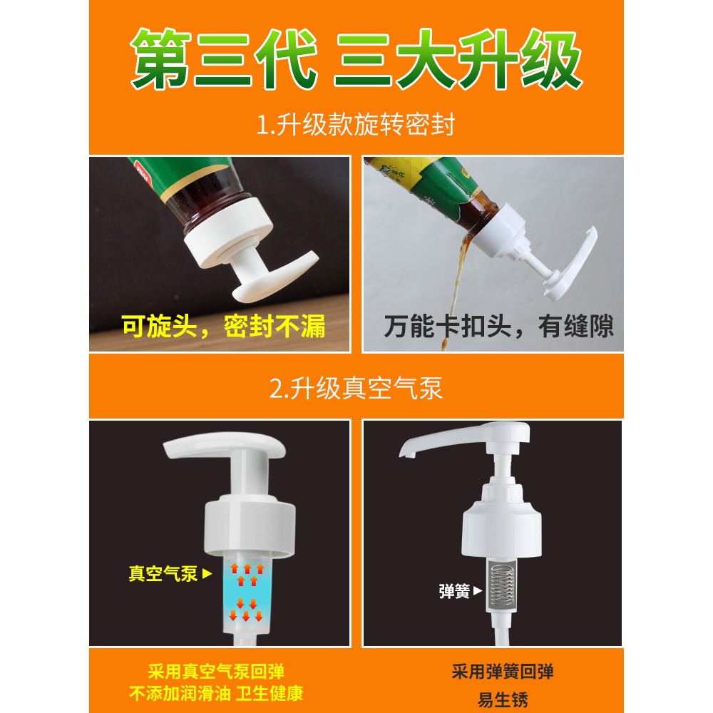 蠔油瓶壓嘴泵頭按壓器家用廚房擠耗油神器防漏油瓶蠔油專用擠壓器-細節圖3