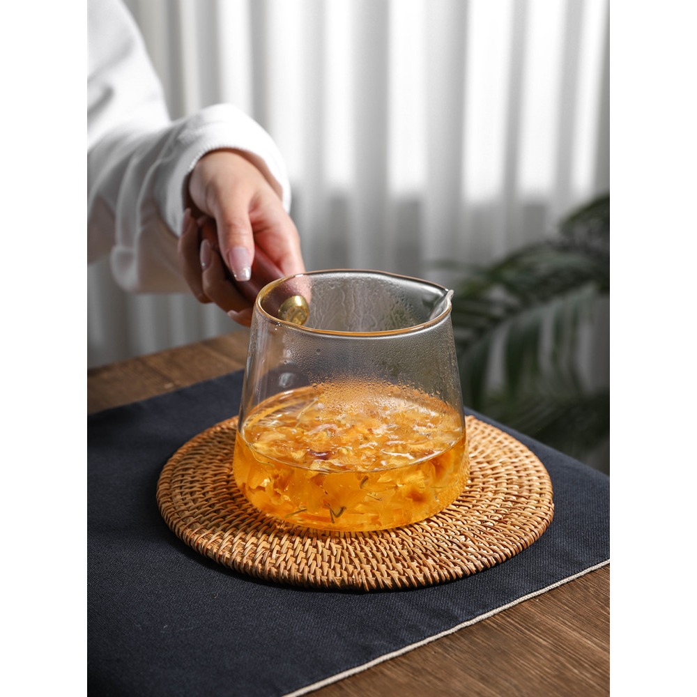 異興竹編製品家用手工編織茶杯墊藤編工藝品隔熱墊廚房餐墊防燙墊-細節圖3