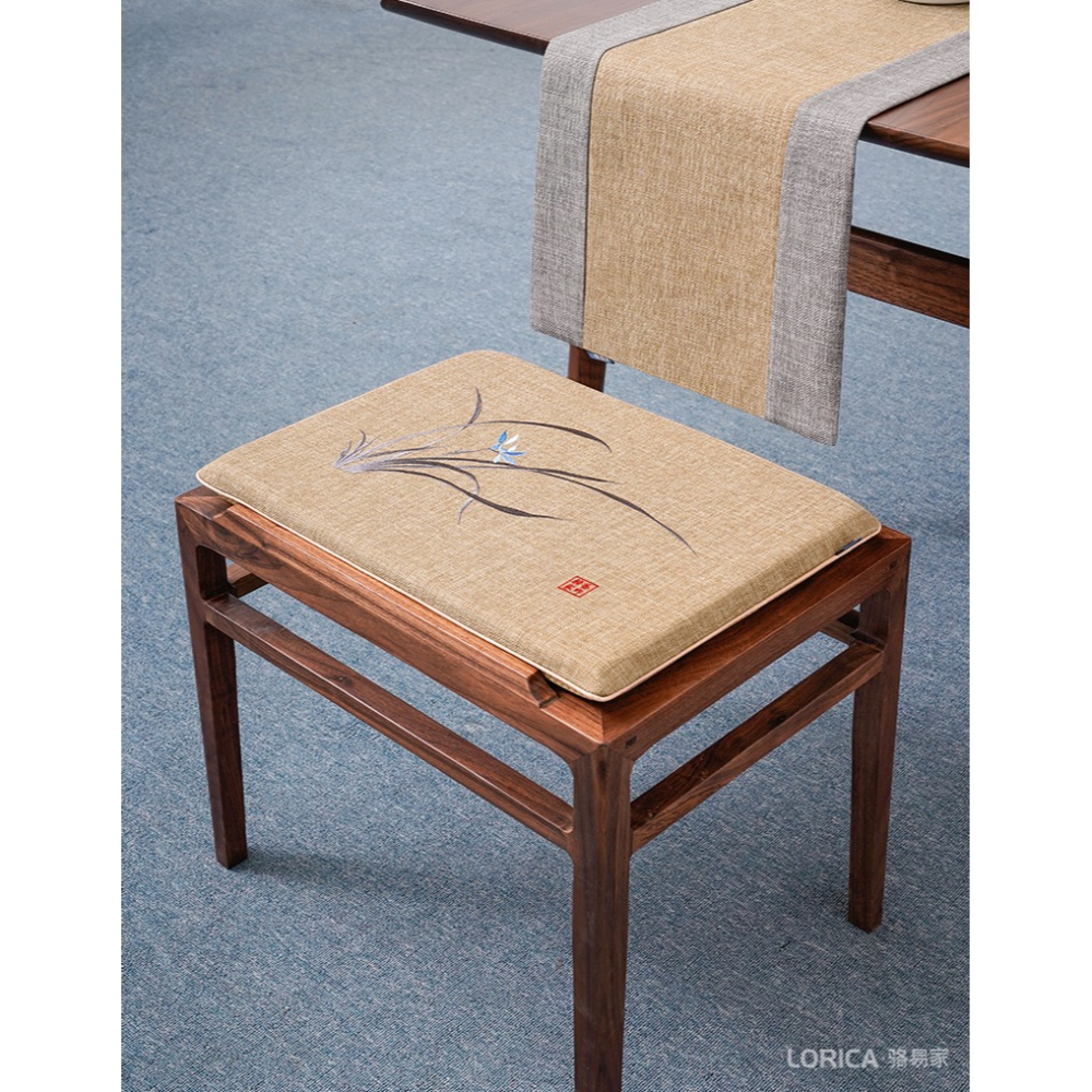 中式刺繡方凳坐墊屁墊茶桌板凳墊家用椅子凳子墊子餐椅圈椅茶椅墊-細節圖7